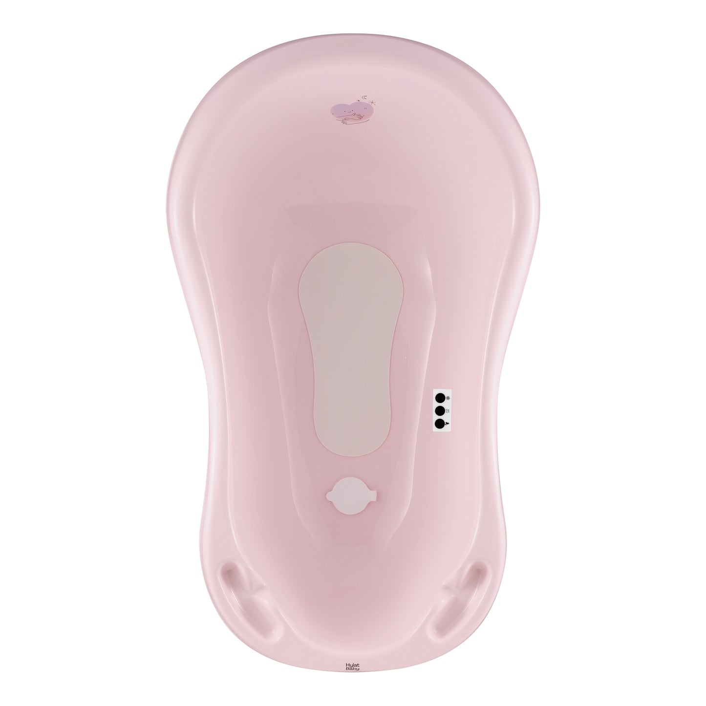 Wanienka dla dziecka Hylat Baby 84 cm z korkiem i termometrem – różowa HUG ME